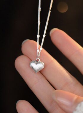 简约批发直播奢小众锁骨心形链链