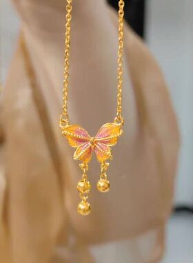 铃铛锁骨宫廷风设计珐琅缤纷流苏