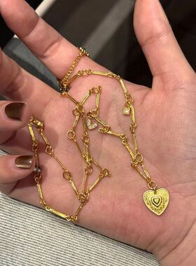 新款颈金色爱心2025十字链小红