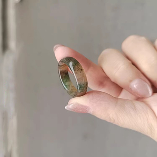 天然独山玉石南阳翡翠原矿简单多色男女戒指环一款多用实物吊坠饰