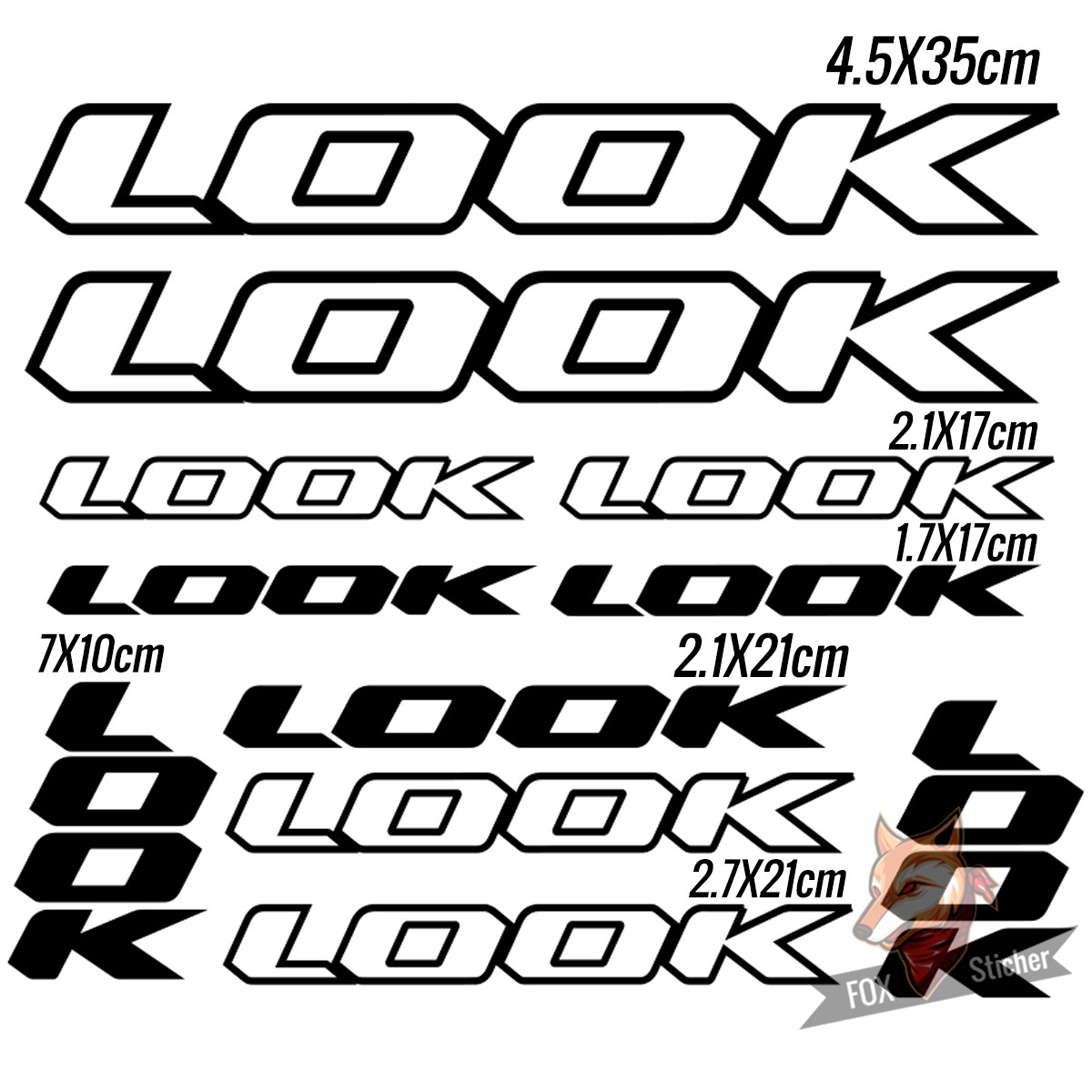 自行车架改装 LOOK-2 轻自行车贴纸/反光贴