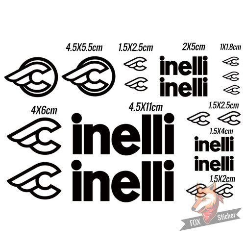 自行车架改装 CINELLI 轻量化装饰贴纸多种尺寸防水防晒多色可选