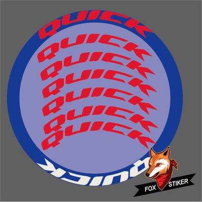 适用QUIC快客自行车轮组贴纸公路车组贴轮圈改色防水贴纸