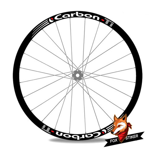 适用Carbon-Ti山地车公路自行车轮毂反光贴小轮车轮组贴纸定制