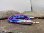 耳机对录线AUX发烧线8股7N单晶铜镀银3.5直插升级线缆