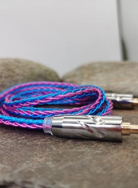 耳机对录线AUX发烧线8股7N单晶铜镀银3.5直插升级线缆