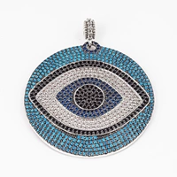 Бирюзовый, большой, платиновый