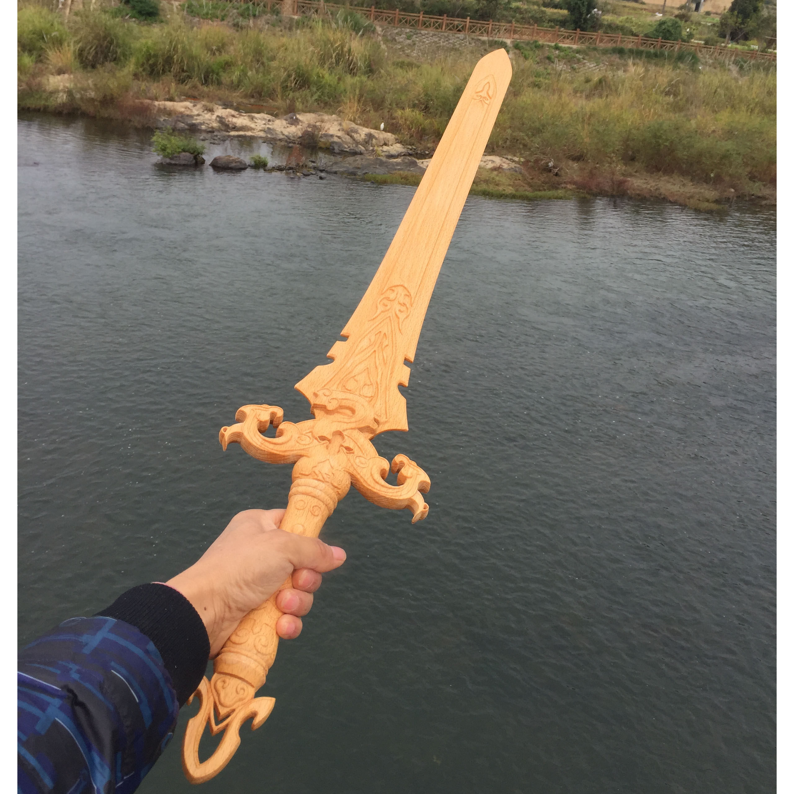 赤霄剑木剑兵器古剑木质周边游戏宝剑东阳木雕武器摆件