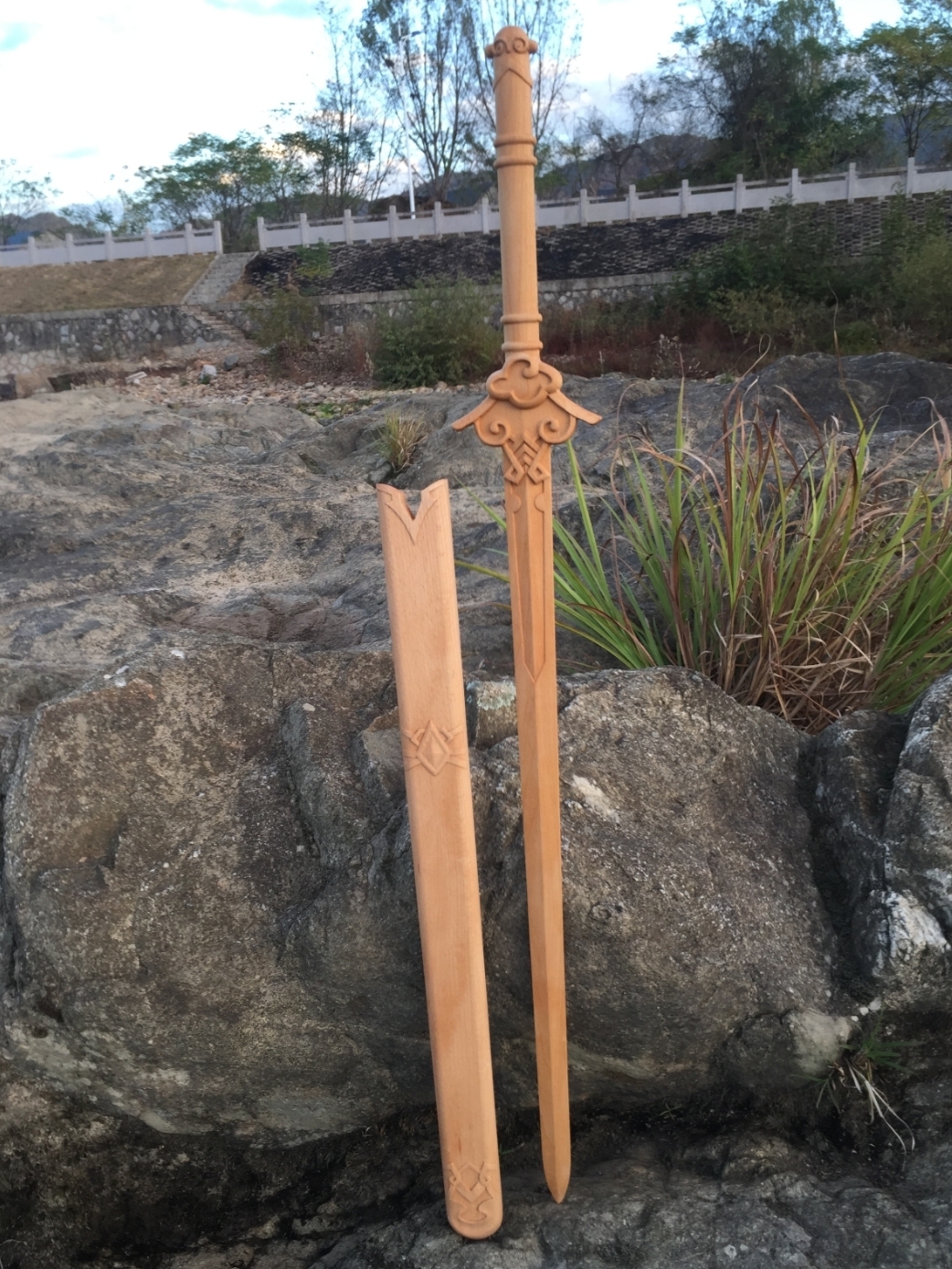 木剑兵器魔道祖师蓝忘机避尘剑武器道具cos木剑周边男孩女孩玩具