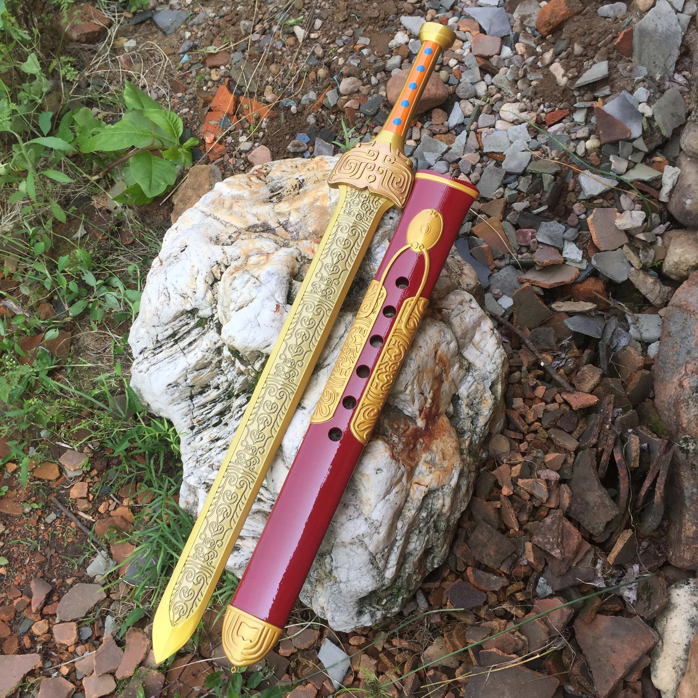 轩辕剑木剑东阳木雕手工艺