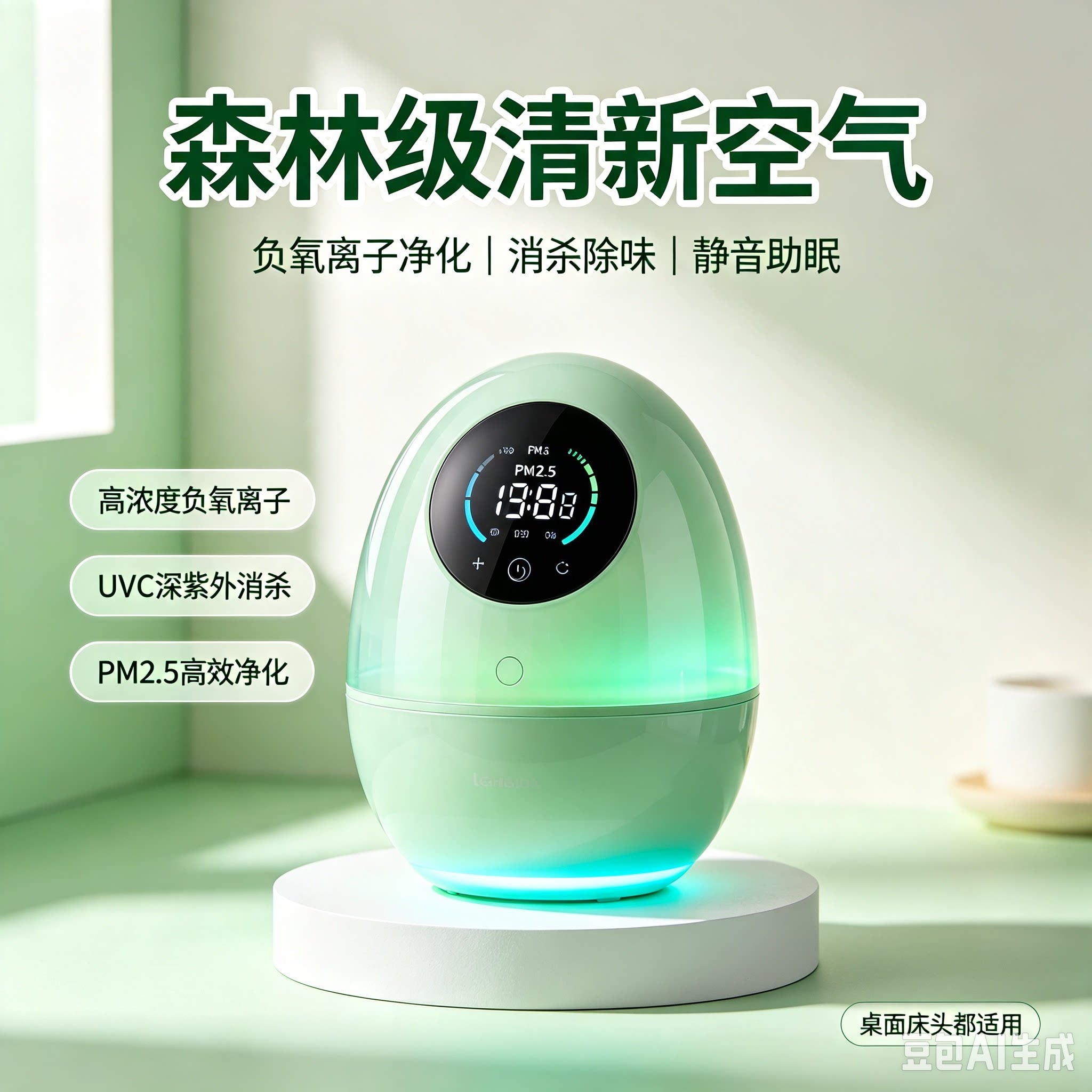 木林森空气净化器森林氧吧蛋睡眠
