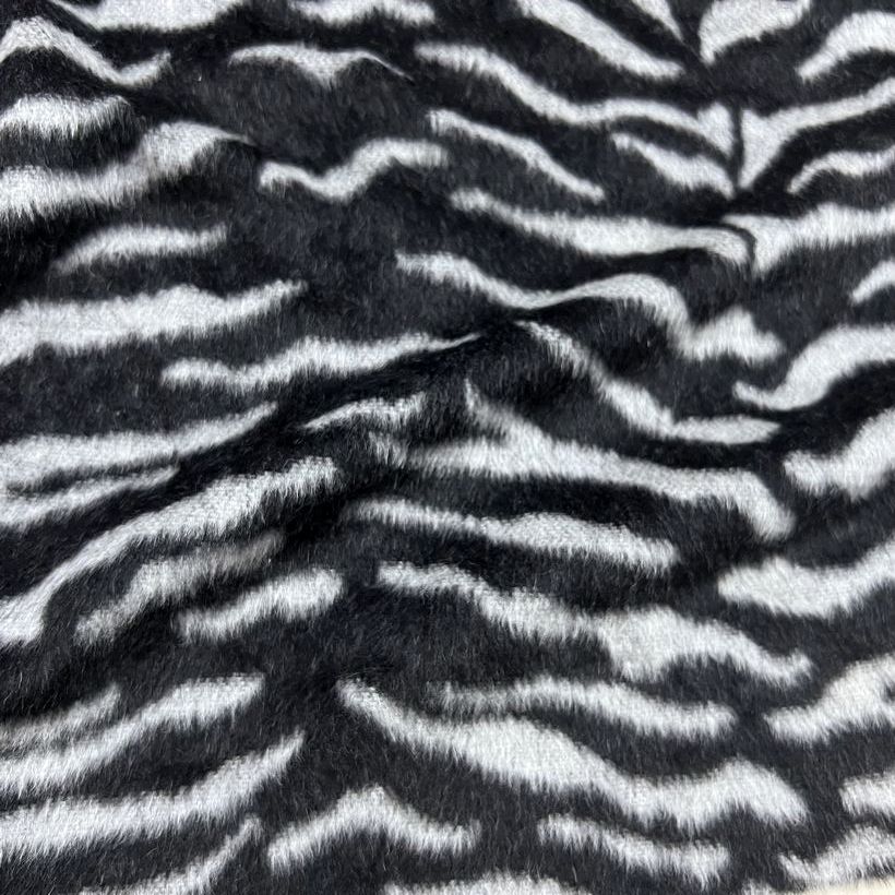 全羊毛面料秋冬大衣外套斑马纹图