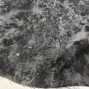 棉麻面料 春夏T恤休闲服裤子 烟灰色扎染底本色亮片花瓣色织布料
