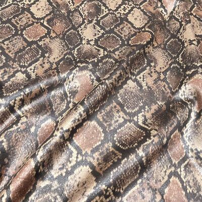 PU仿皮蟒蛇面料春秋风衣包裙裤子