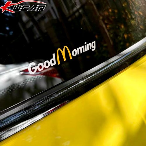 麦当劳车贴goodmorning侧窗装饰