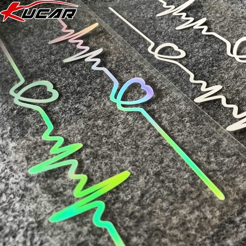 心电图贴纸小牛防水反光装饰汽车