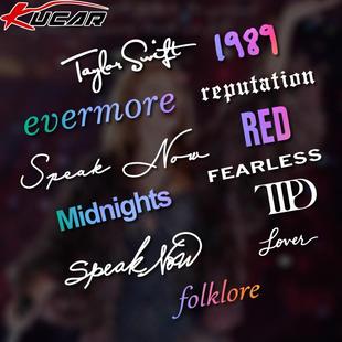 汽车车贴霉粉周边TaylorSwift霉霉歌词专辑Midnights三角窗装饰贴