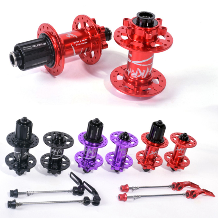 shikra山地车自行车4培林轴承前后花鼓32/36孔快拆碟刹9-11速桶轴