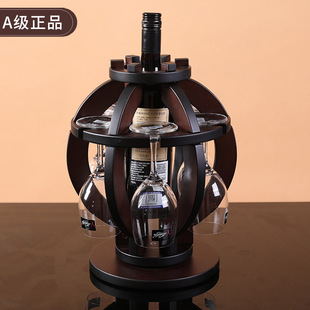 酒神牌旋转灯笼酒架红酒实木创意酒架欧式葡萄酒酒架木质红酒架