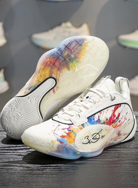 李宁韦德全城13篮球鞋男子2025冬季新款减震回弹运动鞋ABAV047