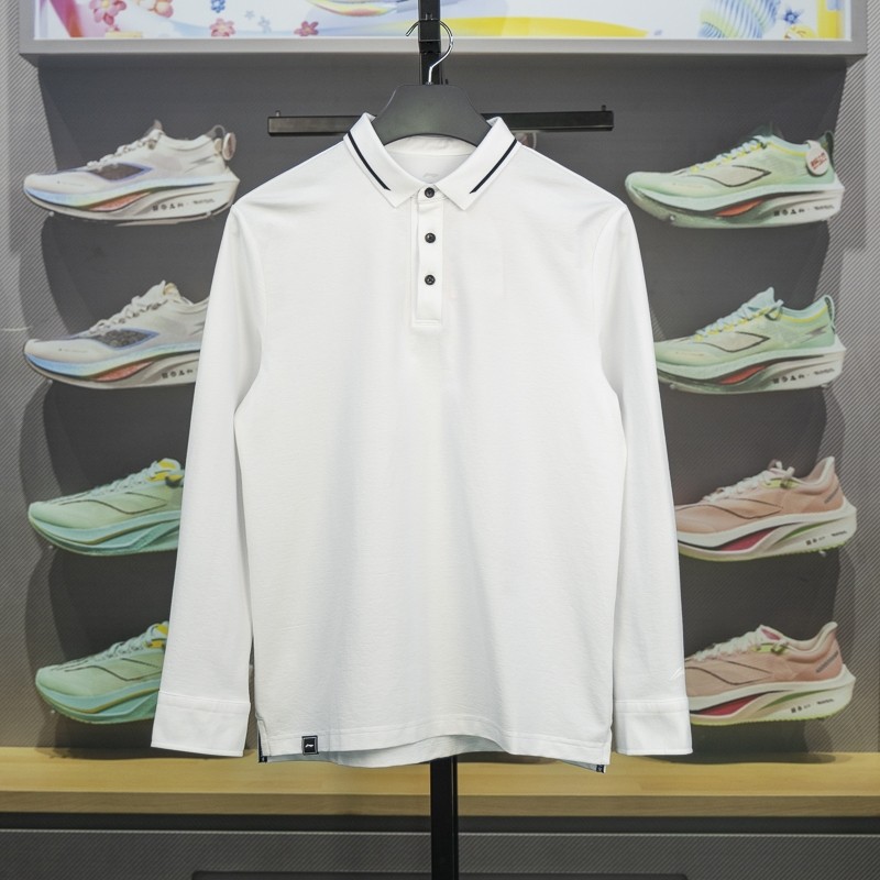 李宁2024春季团购系列男子简约休闲商务翻领长袖POLO衫APLU207,运动服/休闲服装,运动POLO衫,淘宝优惠券,粉丝福利购,淘宝优惠卷