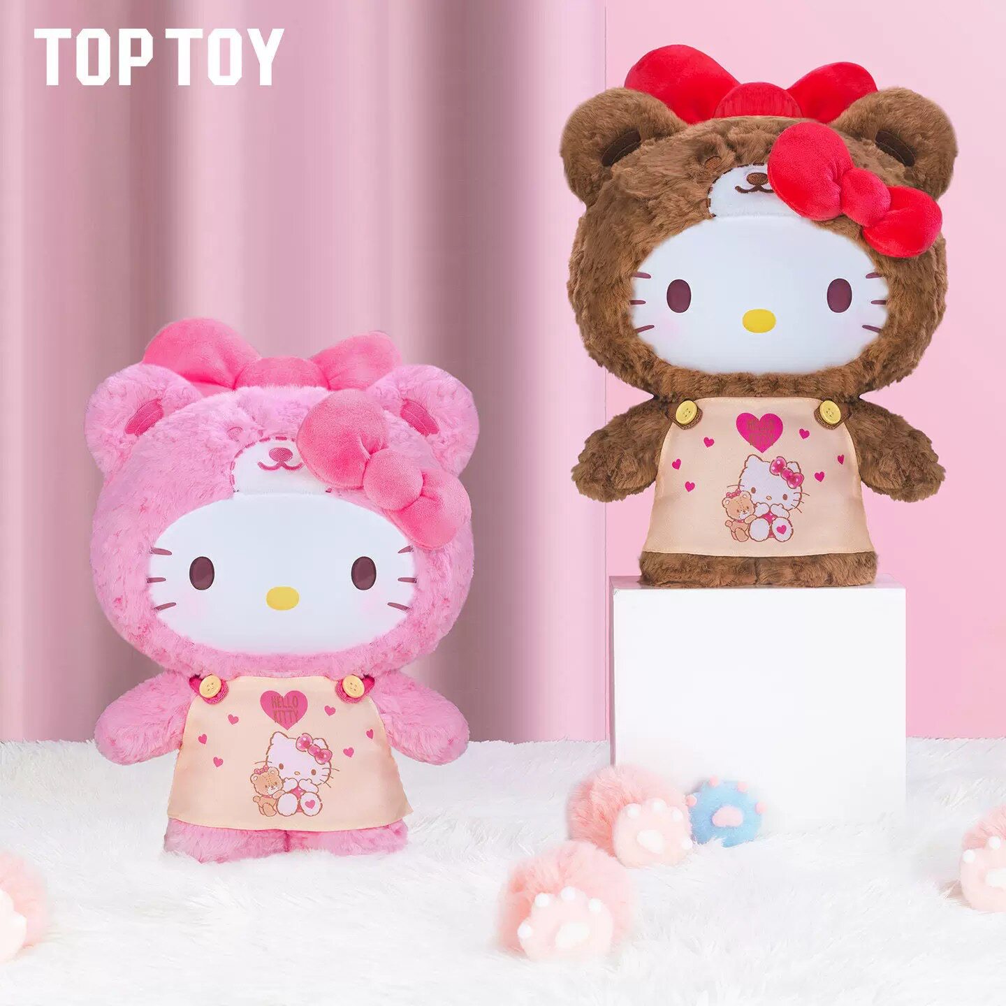 HelloKitty桃心睡衣毛绒搪胶大娃