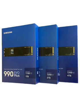 三星1T/2T SSD固态硬盘PCIe4.0*4/5.0*2读7250M/S 990 EVO Plus