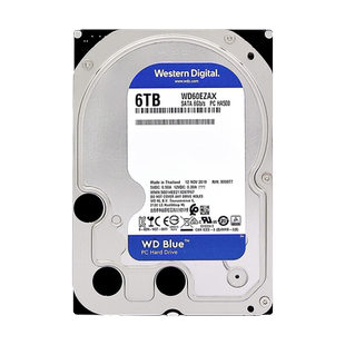 机6TB机械硬盘 台式 WD60EZAZ 3.5英寸 WD西部数据蓝盘SATA3