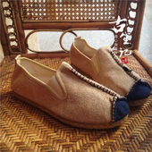 亚麻布鞋 民族风防臭牛筋软底男麻鞋 男夏新手工草鞋 透气复古僧侣鞋