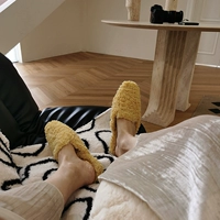 Ретро демисезонная альпака, нескользящие тапочки, DIY, мягкая подошва