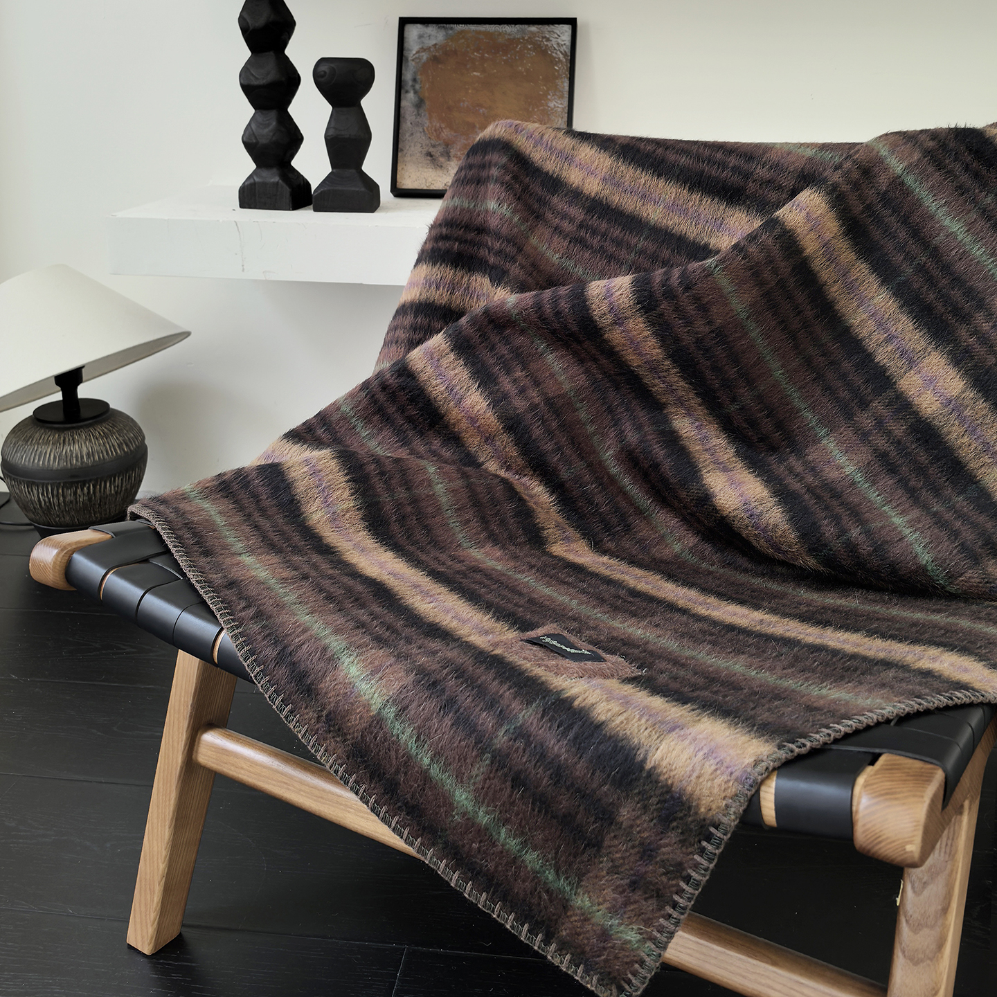 福笙老钱风羊驼羊毛毯