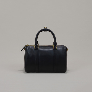 云水集头层植鞣牛皮女包复古波士顿枕头包高级感真皮手提斜挎包软