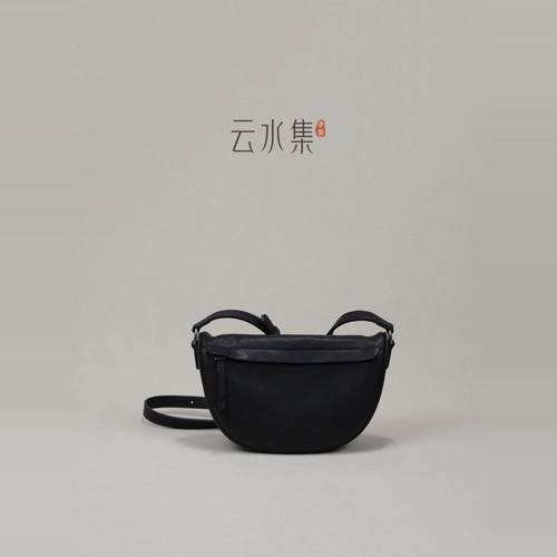 云水集马鞍包植鞣牛皮潮包