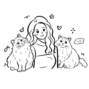 手绘头像定制宠物画像狗狗Q版猫咪卡通形象设计照片转动漫画LOGO