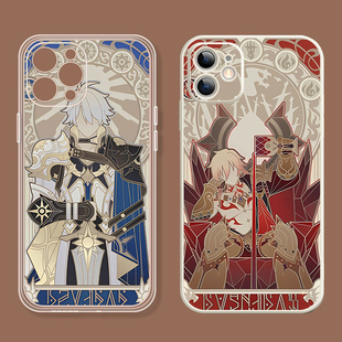 原神白厄万敌卡牌手机壳适用vivos50s20s19s18透明x200硅胶iqoo全包iQOONeo11 OPPOFindx9X8x7X6 Reno15/14