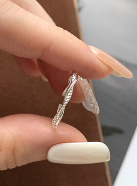 轻奢s925纯银缠绕麻花开口戒指女韩版个性食指环简约小众设计时尚