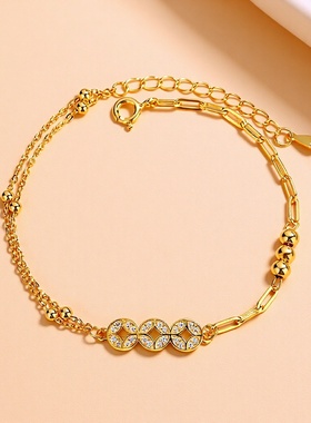 设计师925纯银转运铜钱钱币手链女新款轻奢感时尚小众设计爆款