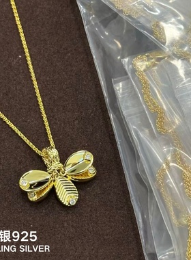 设计师通体s925新款咖啡豆项链古法色精致多配件感麻花项链