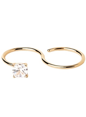 欧美热销爆款s925纯银s形开口镶钻个性设计简约百搭戒指