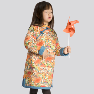 拜年棉服国风女宝 儿童中式 雅童小铺童装 女童夹棉旗袍新年市集冬季