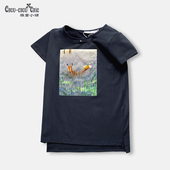 T恤2025夏装 新款 儿童国风新中式 雅童小铺女童短袖 上衣中大童半袖