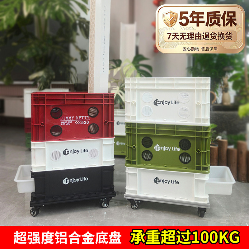 龟背竹周转箱花盆可移动种植箱图片