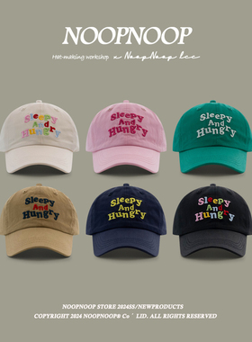 韩版ins春夏糖果色帽子女软顶遮阳鸭舌帽百搭可爱字母刺绣棒球帽