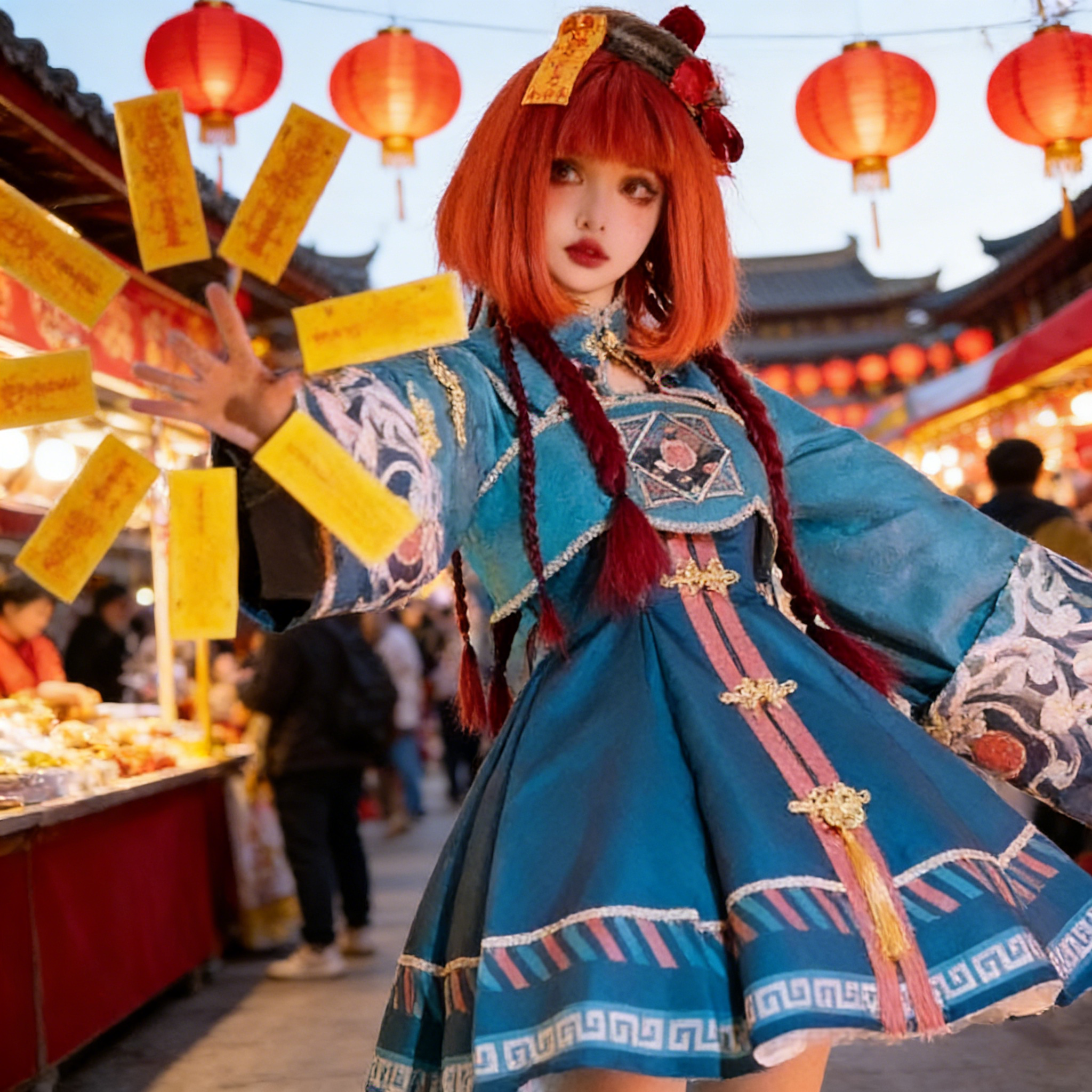 转盘舞道具送轴承】万圣节透明转盘樱姬lolita道具僵尸符变装道士