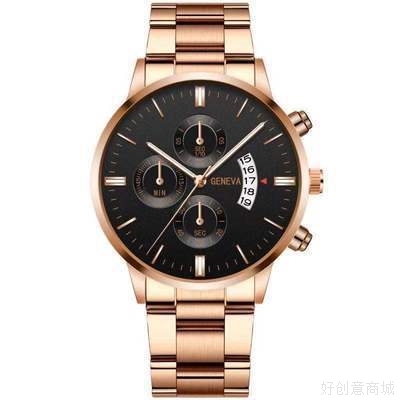士表时尚商务钢带手表腕表虾皮外贸GENEVA石英表wish爆款男