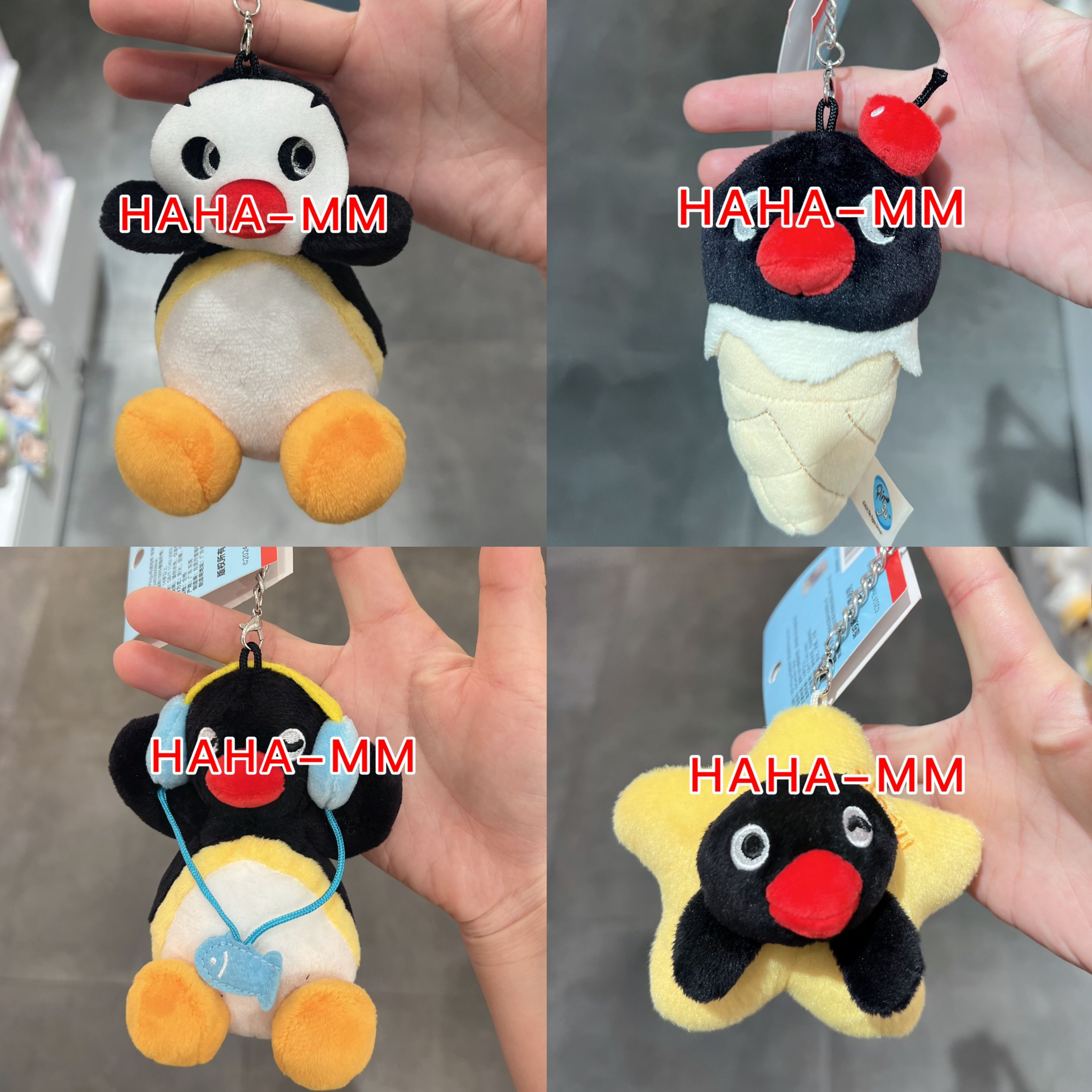 听音乐面膜毛绒公仔挂件Pingu图片
