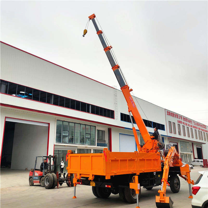 四驱轮式吊挖机20吨四不像大臂定做动力足马力大吊重挖掘搬运省力