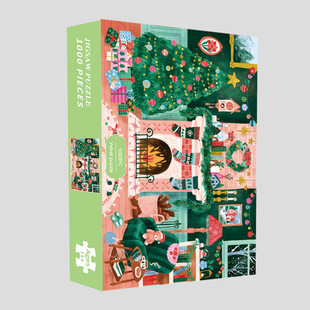 2.2厚度1000片拼图丝绒拼图胶水高难度解压女孩益智玩具生日礼物