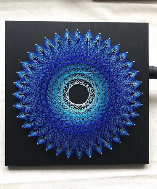 鸟巢绕线画diy手工材料包和成品纱线画缠绕画手工装饰画弦丝画