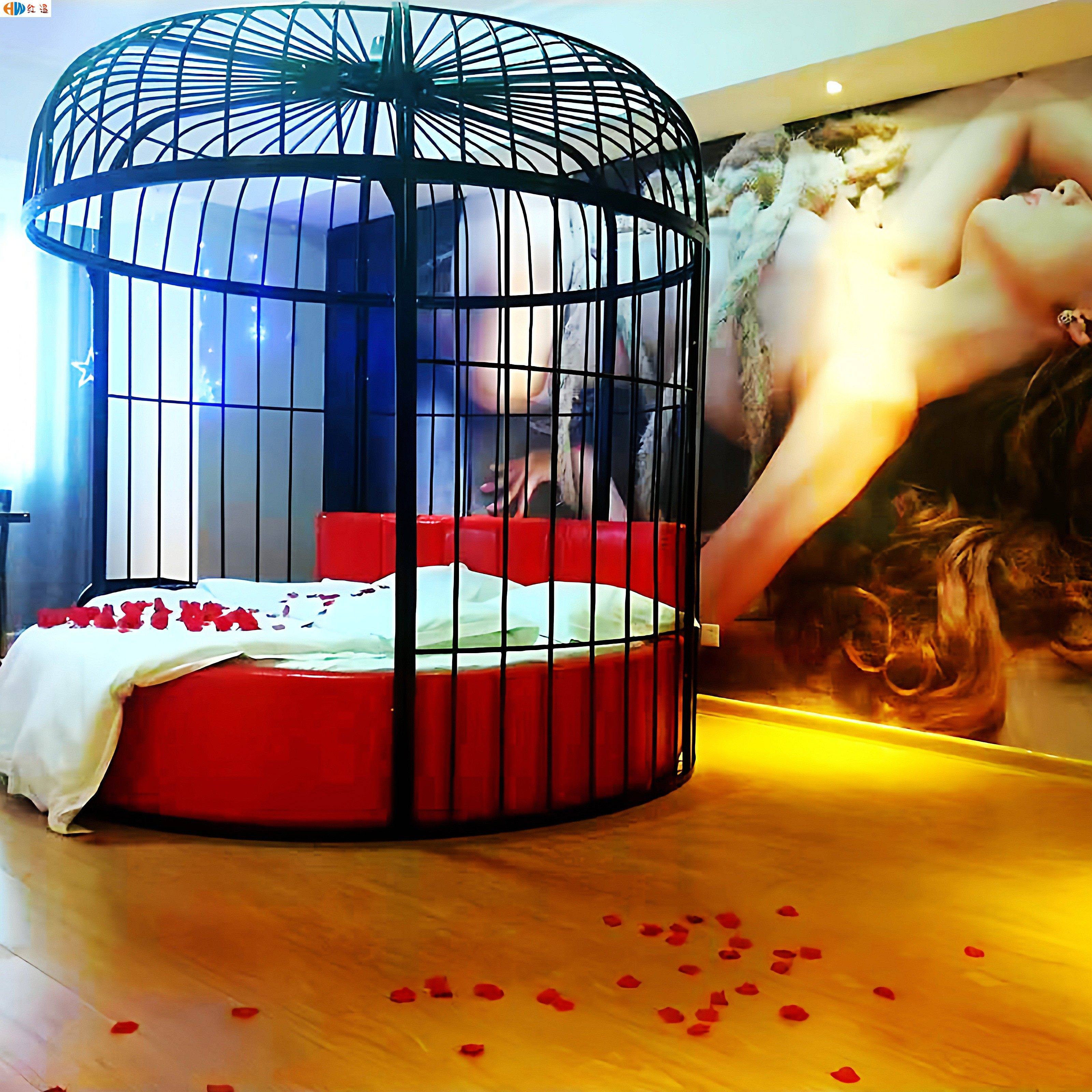 民宿酒店家具圆床水床浪漫多功能电动鸟笼床豪华精品宾馆主题家具,商业/办公家具,酒店床,淘宝优惠券,粉丝福利购,淘宝优惠卷